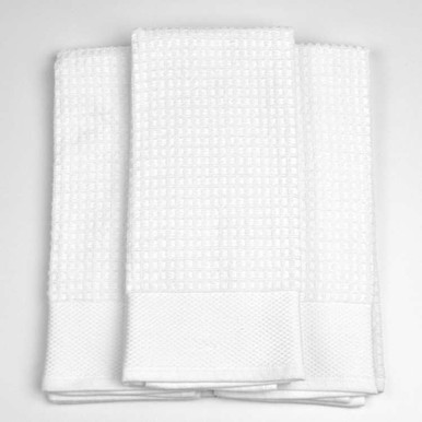 ***BULK PRICE*** Solid Plain Weave Kitchen Towels - WHITE