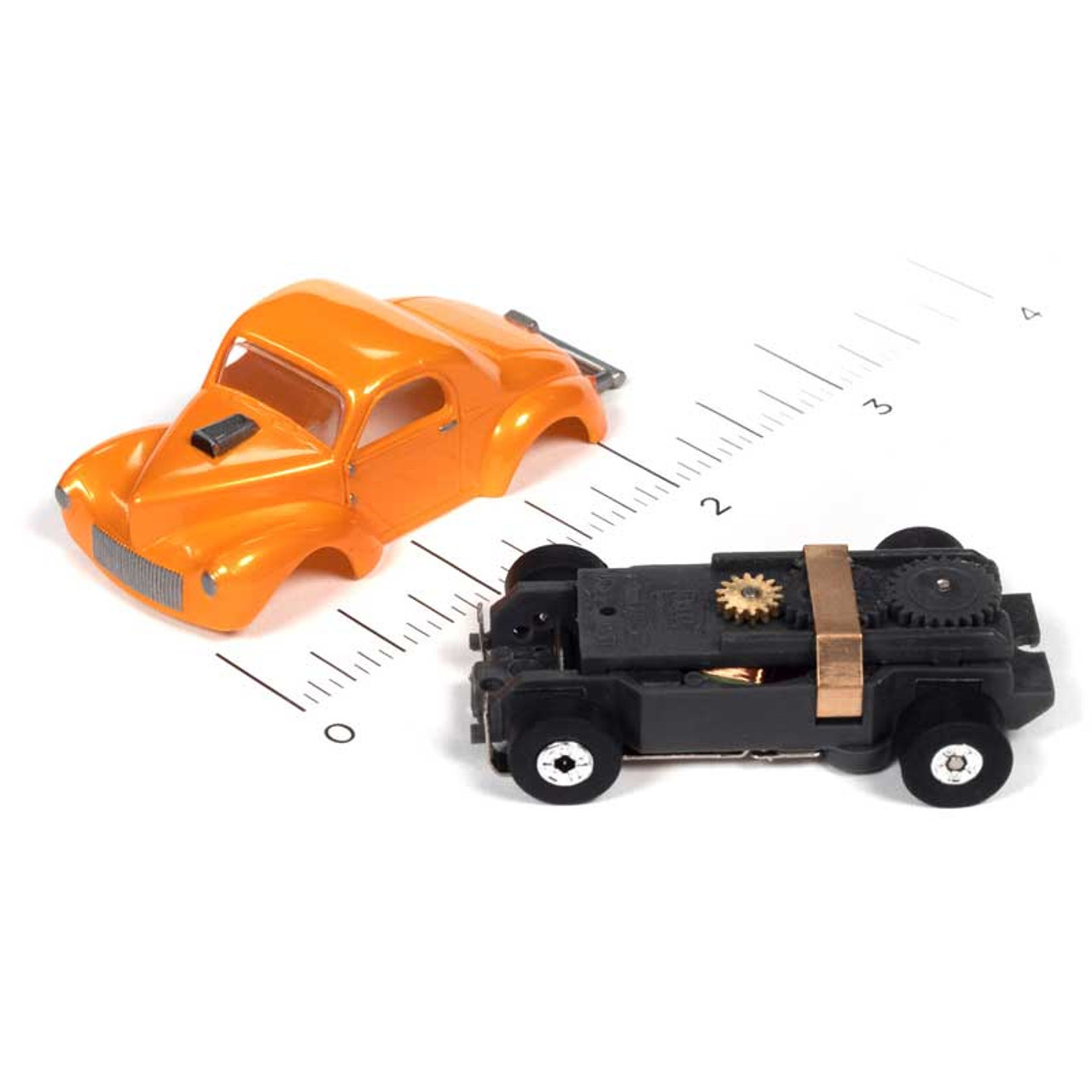 '41 Willys Gasser☆限定１５２４台HOスロットカー 1941 WILLYS COUPE GASSER BLACK FLAMES AW SLOT CAR 1:64