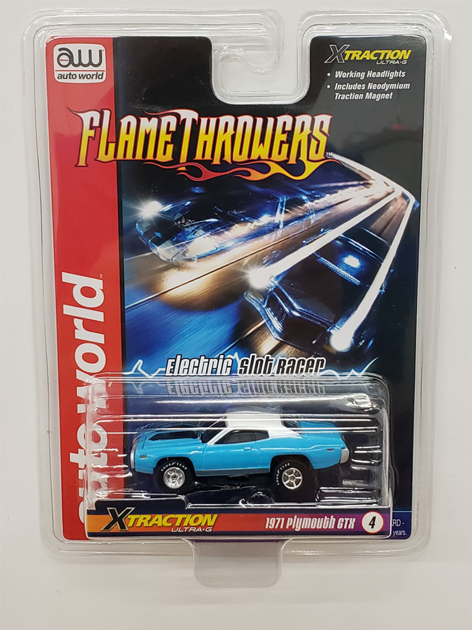 AUTO WORLD ☆ '71 Roadrunner GTX☆HOスロットカー Auto World Xtraction R26 1971 Plymouth Road Runner