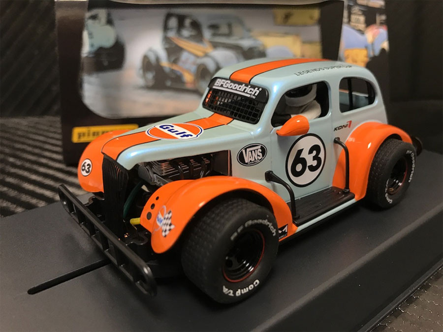 Pioneer 1937 Chevy Sedan Legends Racer #63 (GULF Metallic Blue) 1