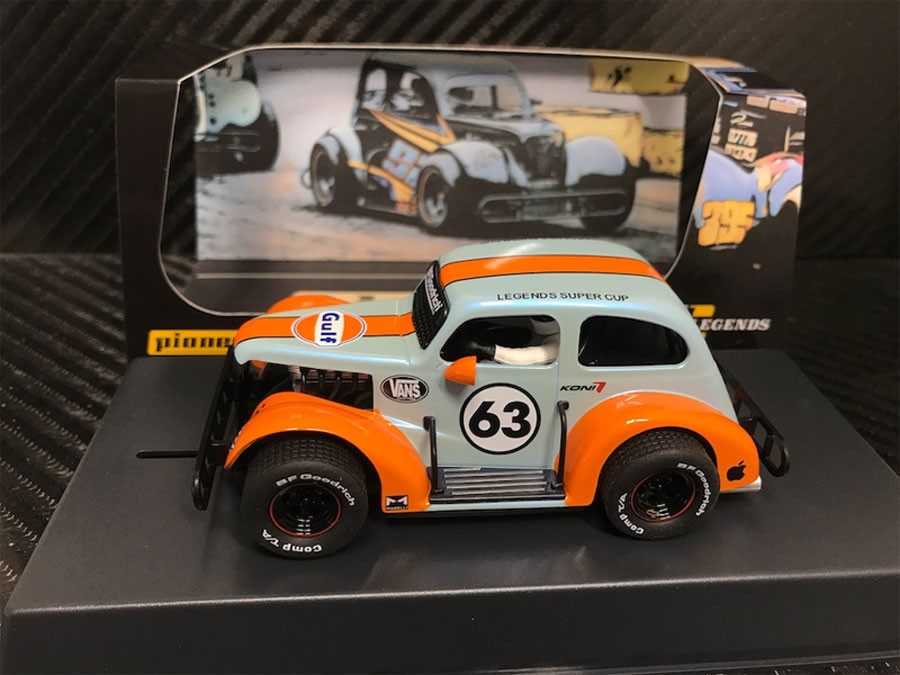 Pioneer 1937 Chevy Sedan Legends Racer #63 (GULF Metallic Blue) 1