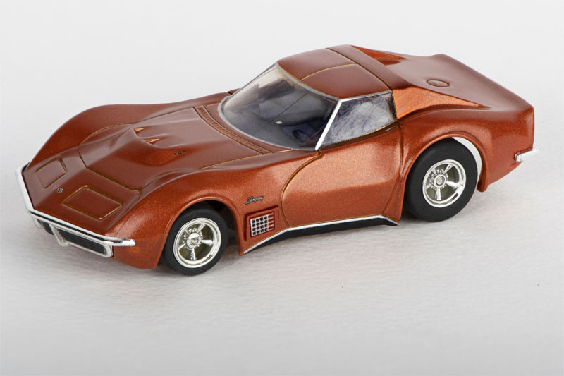 AFX 1971 Corvette 454 Ontario Orange Mega G+ HO Slot Car