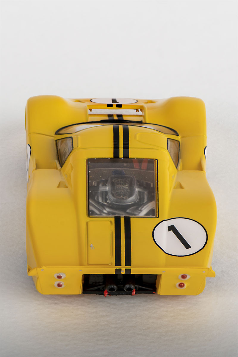 AFX 1967 Ford GT40 Mk IV #1 Sebring Yellow Mega G+ HO Slot Car