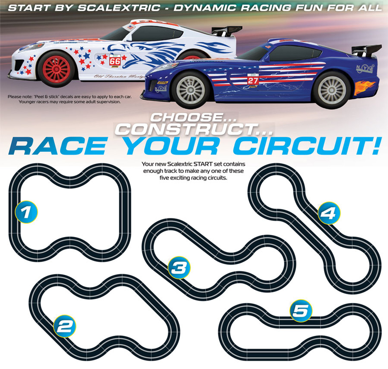 NEW* Gran Turismo Circuit Slot Car Track w/ Two 1:32 Scale Cars