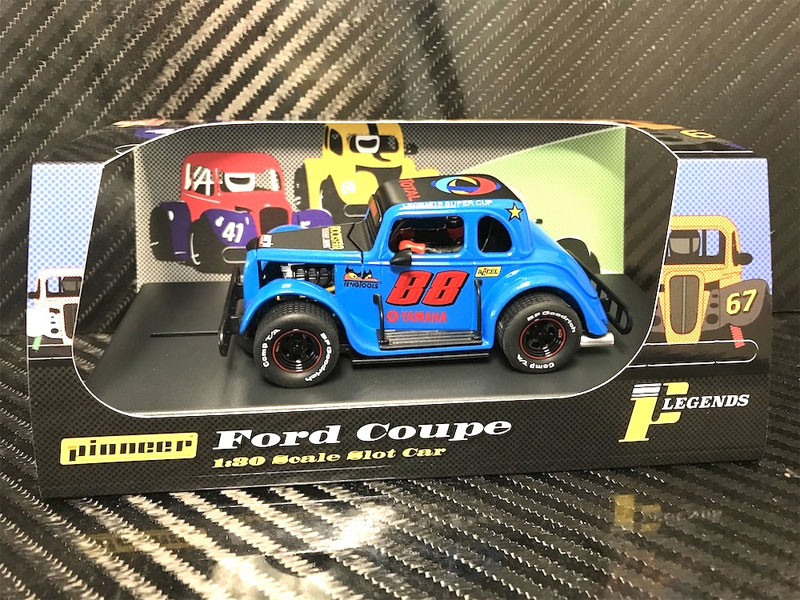 Pioneer 1934 Ford Coupe Legends Racer #88 (Blue) 1/32 Slot Car