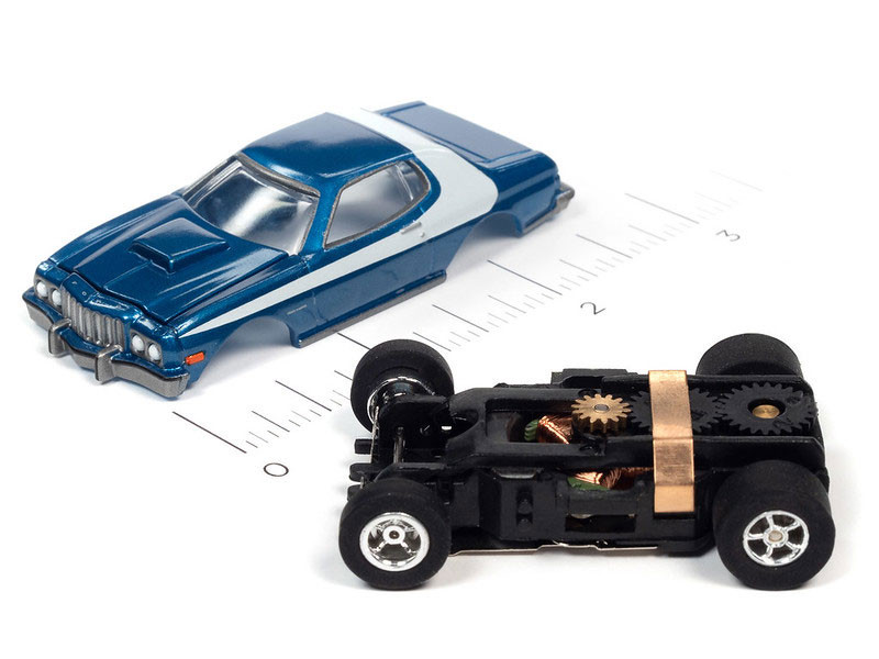 Auto World 1976 Ford Torino (Blue) X-Traction R34 HO Slot Car