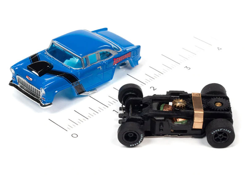 Auto World 1955 Chevy Bel Air (Blue) X-Traction R35 HO Slot Car