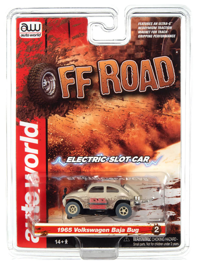 Auto World 1965 Volkswagen Baja Bug (White) X-Traction R1 HO Slot Car