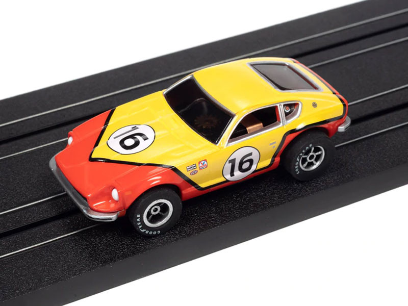 Auto World 1973 Datsun 24OZ (Yellow/Red) Import Heat XTraction HO Slot Car