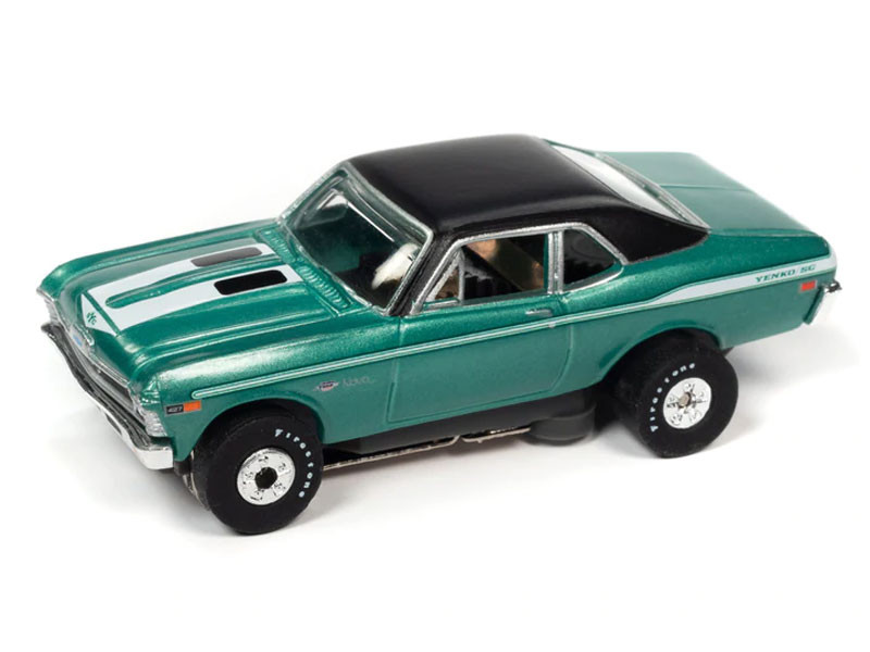 Auto World 1969 Chevrolet Nova SS (Green) Thunderjet HO Slot Car