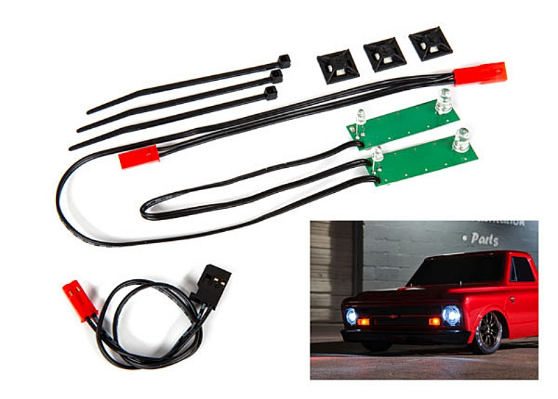 Kit Luci LED Anteriori E Posteriori Per Auto RC 1/10 Traxxas Drag Slash C10 - FLYXM