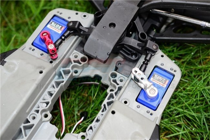 GPM Racing Supporto Servo Angolare In Alluminio Argento LS0108 Per RC