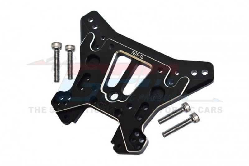 GPM Aluminium Hintere Dämpferplatte Für Tamiya TT02B – 1 Stück, Schwarz