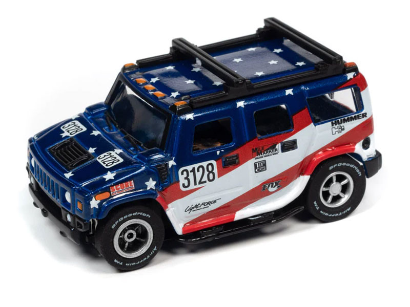 Auto World 2005 Hummer H2 (Blue) Rally World Stage X-Traction HO