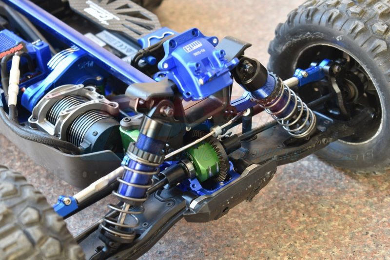 GPM Blue Aluminum 7075-T6 Front/Rear Gear Box - 28pc set: Sledge