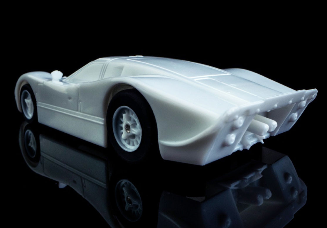AFX Ford GT40 Mk IV No.1 Sebring Slot Car – HO Scale, Mega G+ Chassis, Yellow – 2022 Model