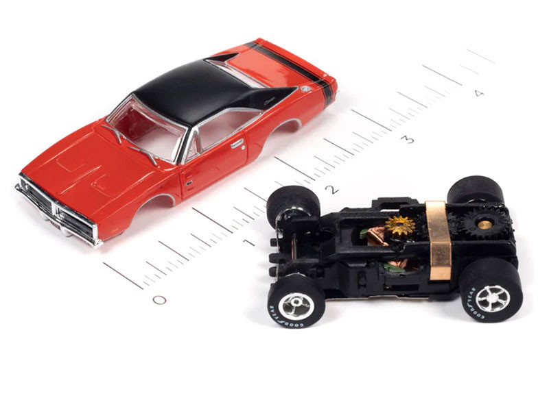 Auto World 1969 Dodge Charger (Red) X-Traction HO Slot Car