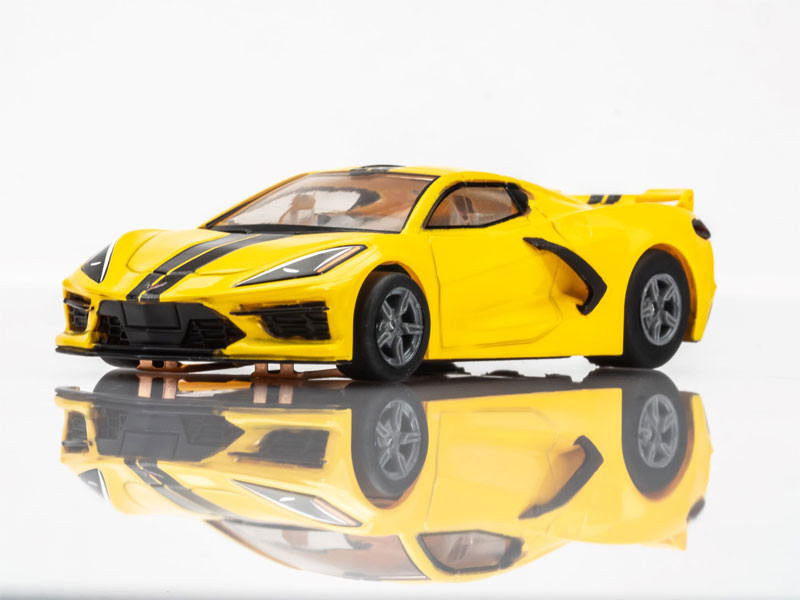 AFX Corvette C8 Accelerate Yellow Mega G+ HO Slot Car