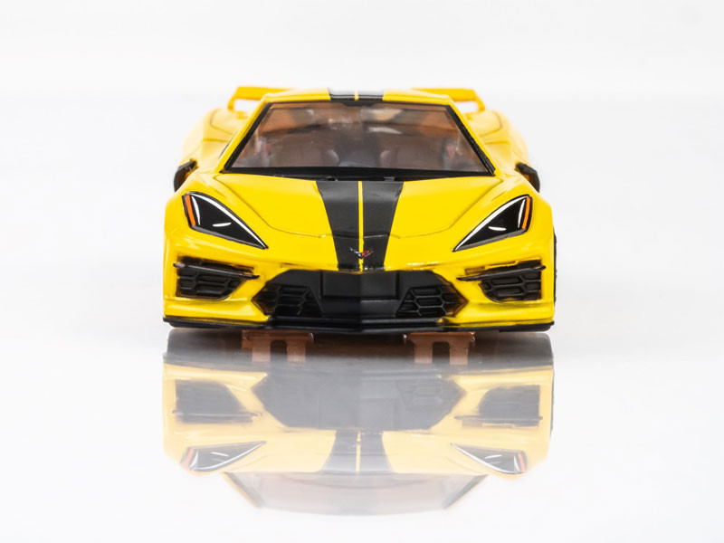 AFX Corvette C8 Accelerate Yellow Mega G+ HO Slot Car