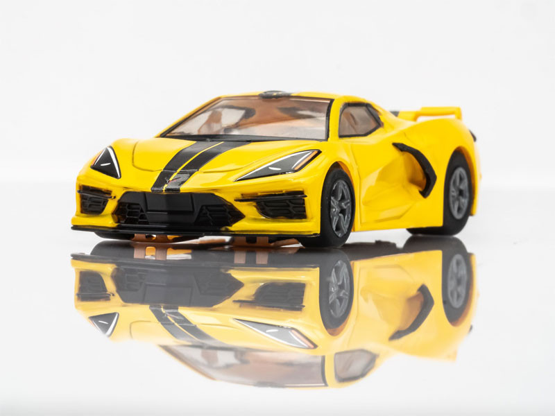 AFX Corvette C8 Accelerate Yellow Mega G+ HO Slot Car