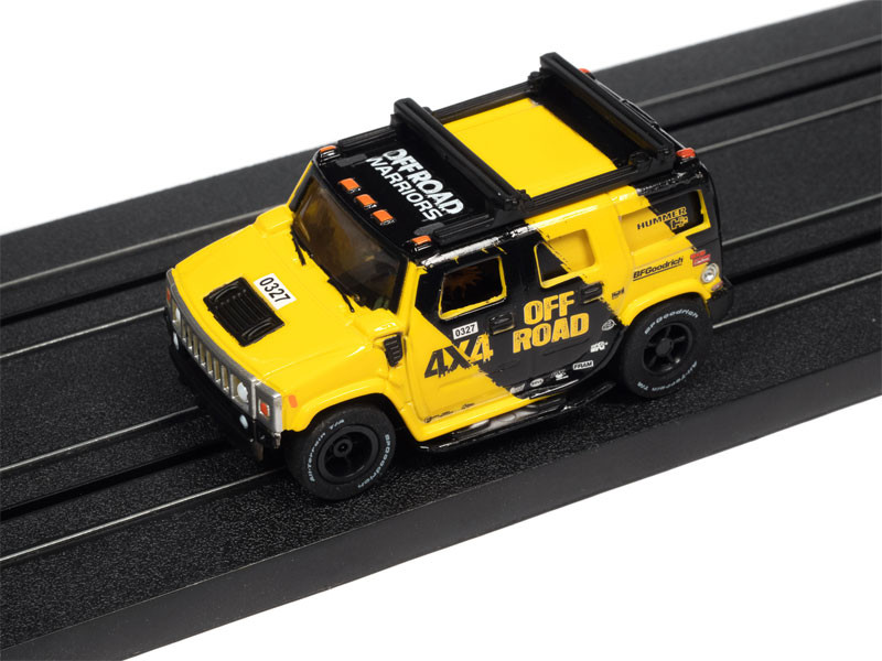 Auto World 2005 Hummer H2 (Yellow) X-Traction HO Slot Car
