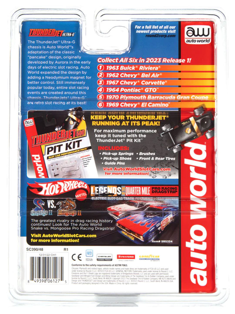 Auto World 1970 Plymouth Barracuda Gran Coupe (Green) Thunderjet