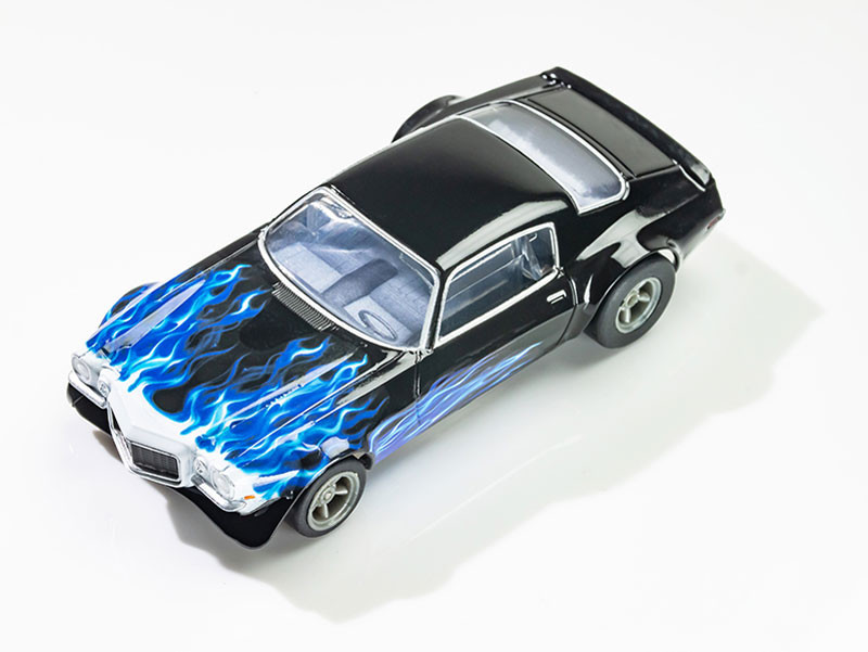 AFX 1973 Chevy Camaro Wildfire Black/Blue Mega G+ HO Slot Car