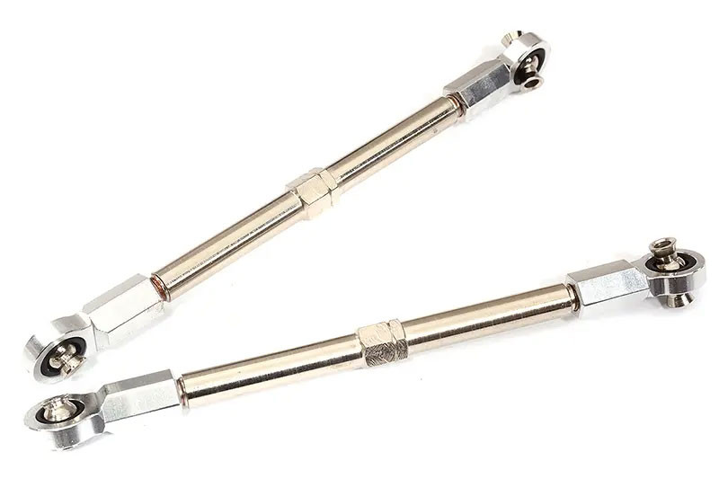 Integy (Silver) Billet Machined Steering Turnbuckles Maxx w/ WideMAXX