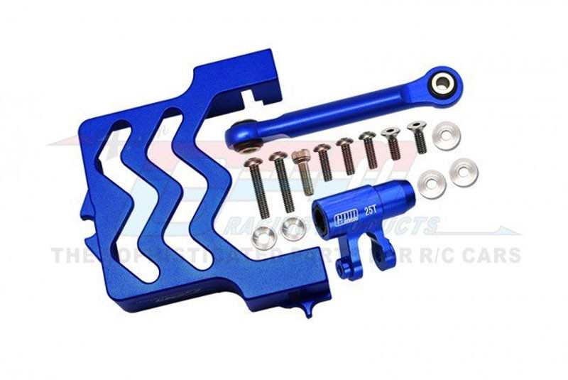 Set Tiranti In Acciaio Con Servo Horn In Alluminio 25T SPLINE Oupt Sft 9pcs Gpm Arrma Kraton Notorius Outcast Limitless Infraction Black