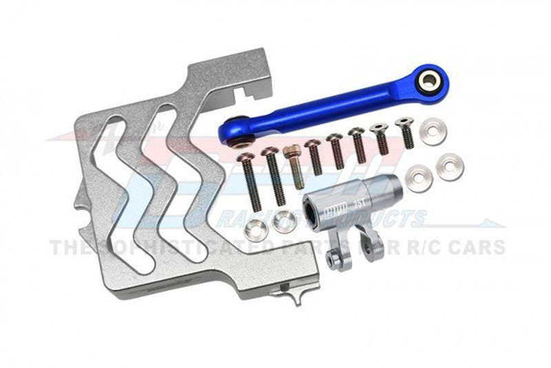 GPM Silver Aluminum 6061-T6 Servo Mount & Tie Rod & 25T Servo Horn Set