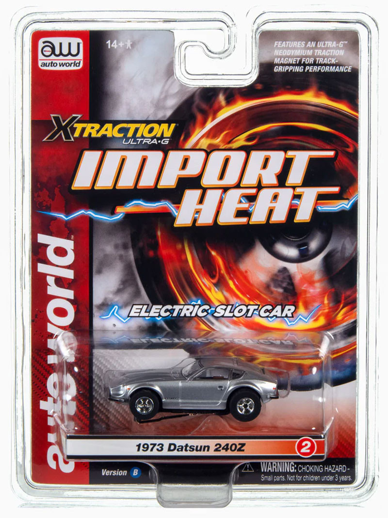 Auto World 1973 Datsun 240Z Factory (Silver) X-Traction HO Slot Car