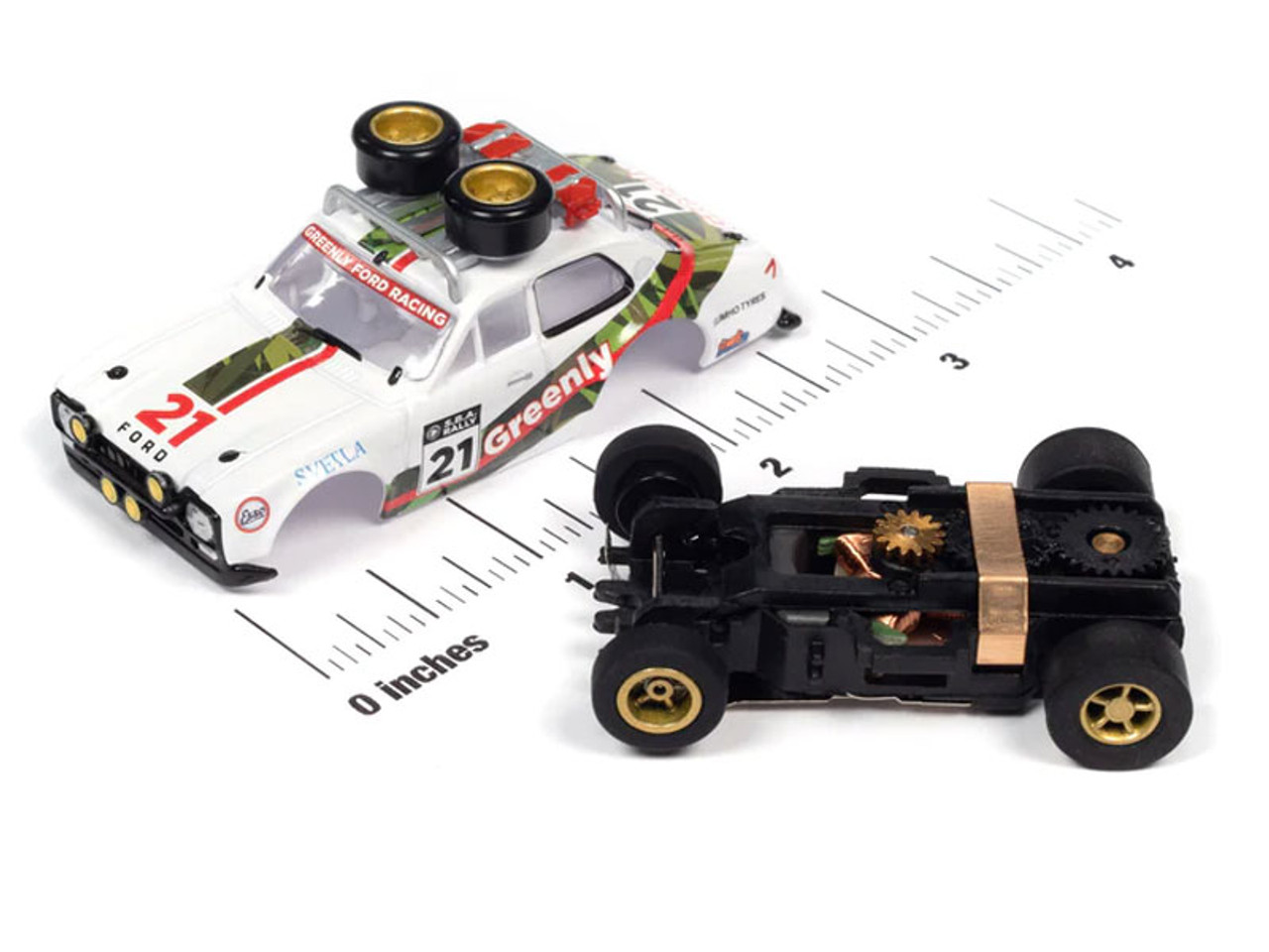 AUTO WORLD☆ ' 75 Ford Escort☆HOスロットカー Auto World 1975 Ford Escort Mk1 (Red, Green, White) Rally