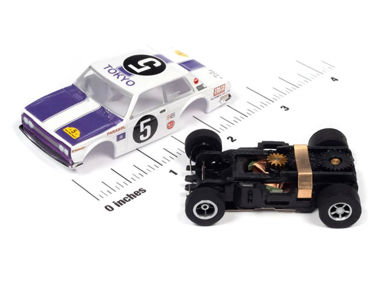 Auto World Dodge Delivery Van ☆HOスロットカー Auto World 4Gear 1973 Dodge Delivery Van (White Body w/ Red