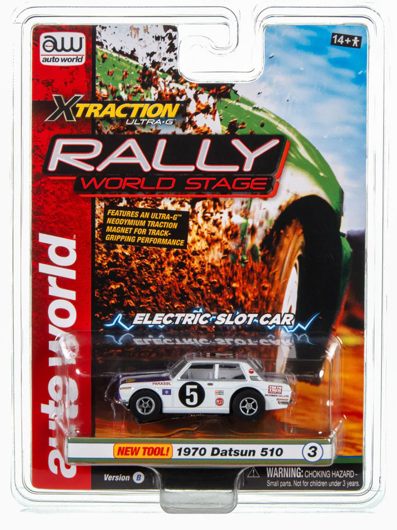 Auto World 1970 Datsun 510 (White) X-Traction HO Slot Car