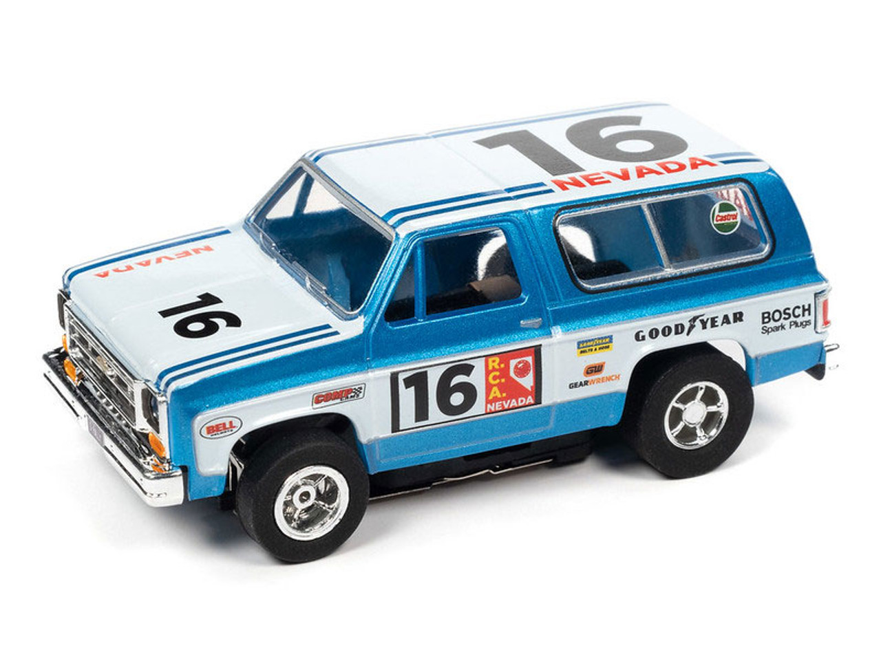 Auto World 1977 Chevrolet Blazer (Blue/White) X-Traction HO