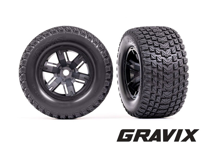 Pneus Et Jantes Traxxas 7872 Gravix Noirs - Paire Pour XRT Et X-Maxx, Profil Bas, Pour Piste Et Tout-terrain - 9