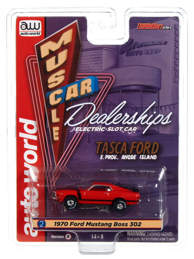 Auto World 1970 Ford Mustang Boss 302 (Red) Thunderjet HO Slot Car