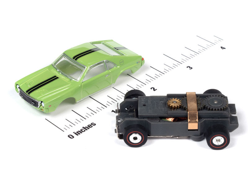 Auto World 1969 AMC AMX (Green) Thunderjet HO Slot Car
