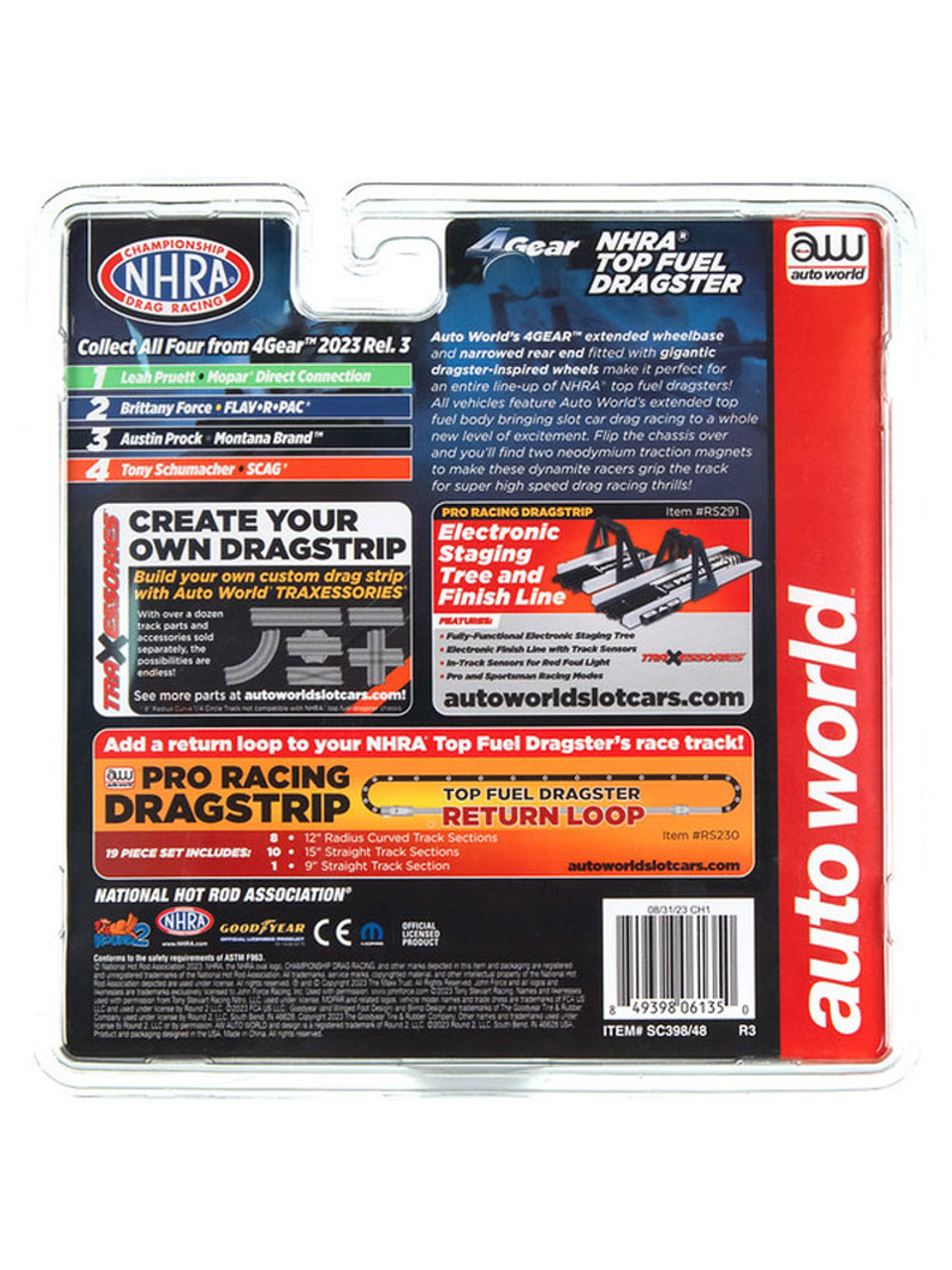 NHRA ドラックスター オートワールド ミニカー Amazon | Auto World AWN009 2022 NHRA ファニーカー TFD