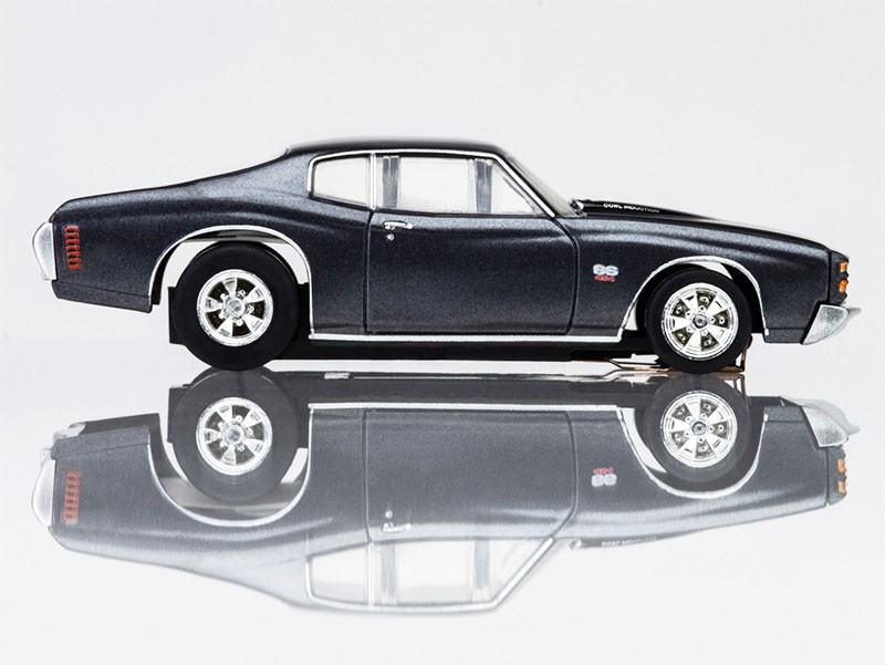 AFX 1972 Chevelle SS454 Silver/Black Mega G+ HO Slot Car