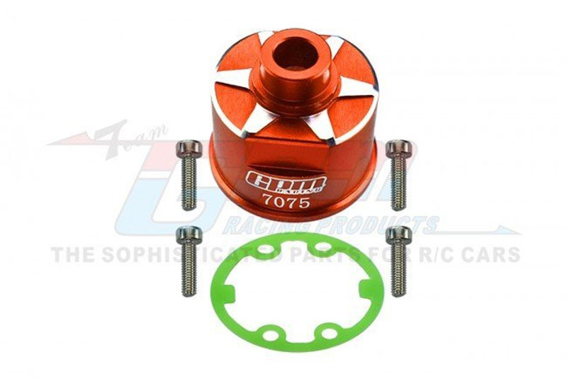 GPM Aluminium Rear Damper Plate Für Tamiya TT02B – 1 Stück In Orange