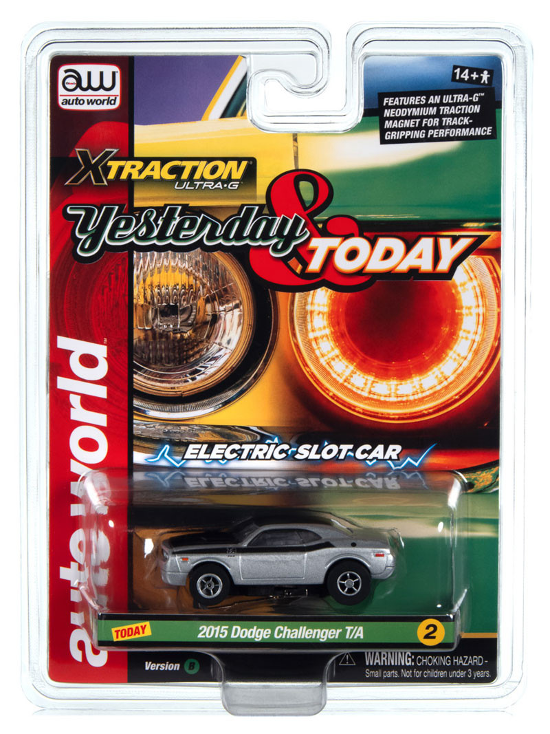 Auto World 2015 Dodge Challenger T/A (Silver) X-Traction HO Slot Car