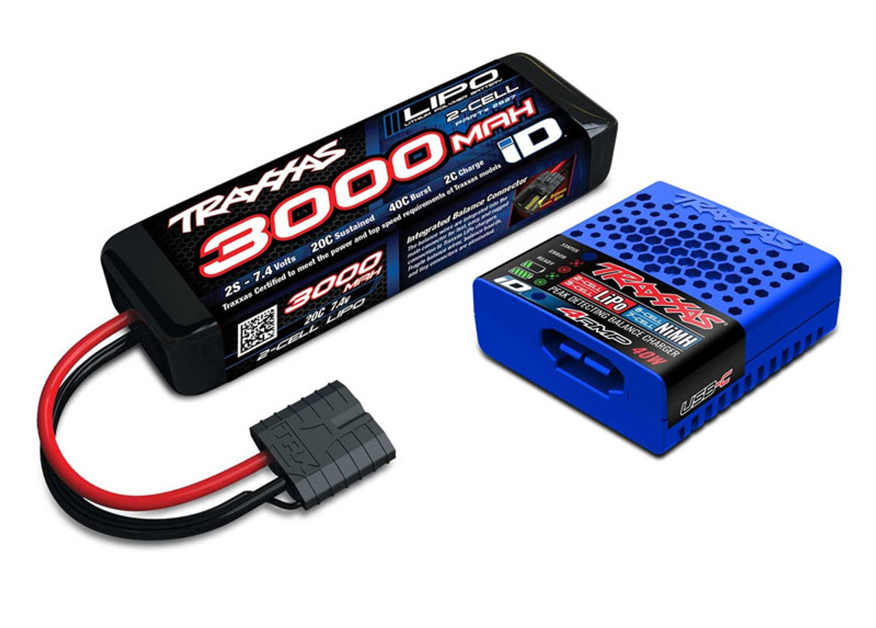 Traxxas 6S Combo Pack ID Duo Charger & 2X 11.1 5000 LiPo batteries