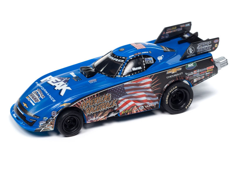 Auto World John Force Night Under Fire 2023 Chevy Camaro Funny Car