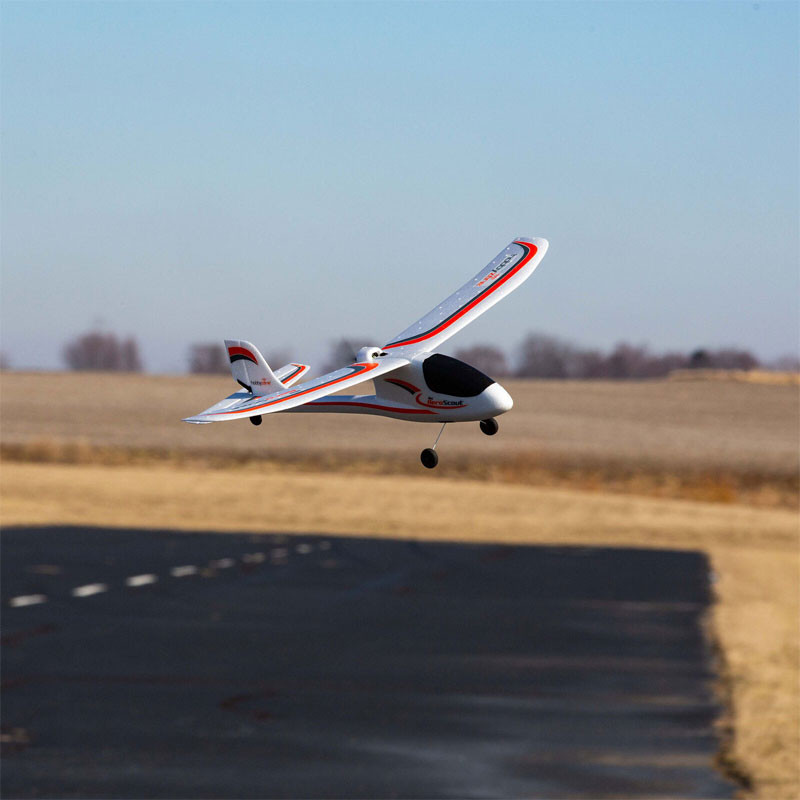 Hobbyzone Avion RC Mini AeroScout RTF Contrôleur, émetteur, Batteri