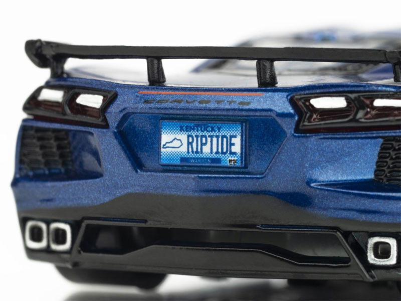 AFX Corvette C8 Blue Metallic Mega G+ HO Slot Car