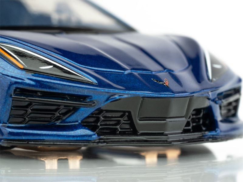 AFX Corvette C8 Blue Metallic Mega G+ HO Slot Car