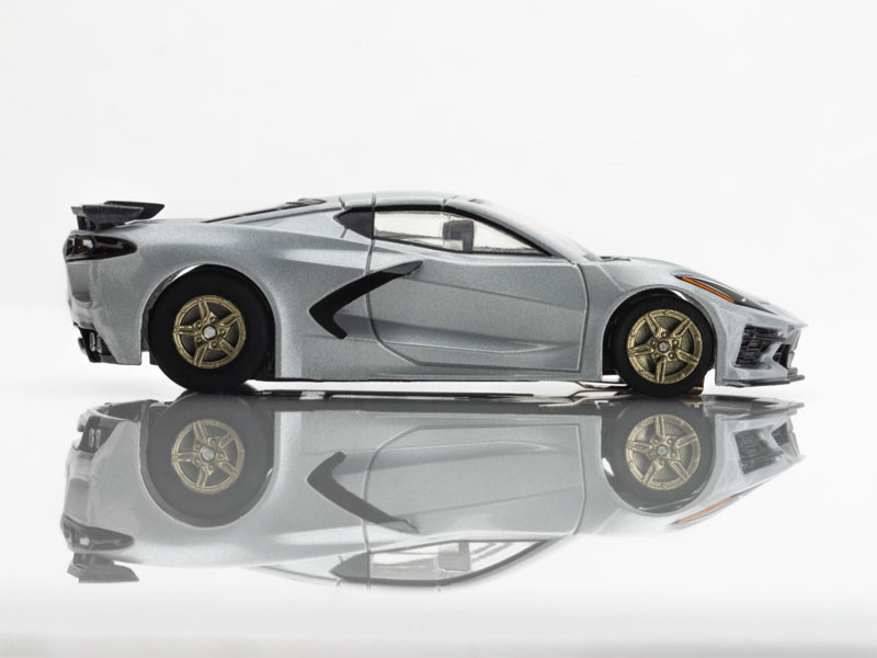 AFX Corvette C8 Ceramic Matrix Metallic Silver Mega G+ HO Slot Car