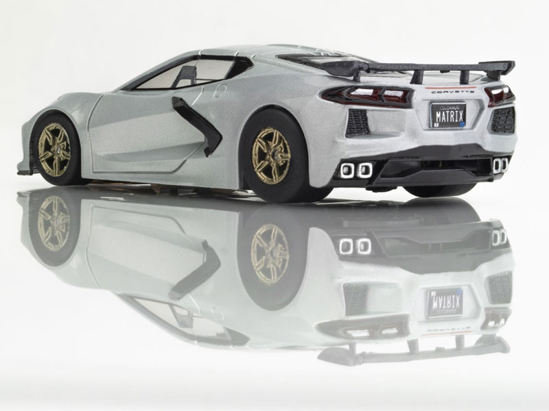 AFX Corvette C8 Ceramic Matrix Metallic Silver Mega G+ HO Slot Car