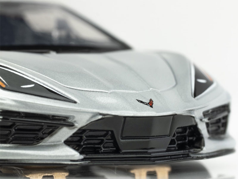 AFX Corvette C8 Ceramic Matrix Metallic Silver Mega G+ HO Slot Car